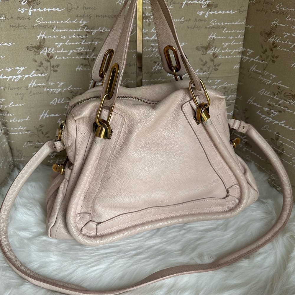 Chloe Paraty Blush Pink Leather Handbag